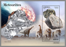 LIBERIA 2022 MNH Meteorites Meteoriten S/S II - IMPERFORATED - DHQ2312 - Minéraux