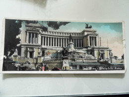 Cartolina  Viaggiata Panoramica Piccola "ROMA Altare Della Patria" 1958 - Altare Della Patria