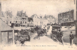 FRANCE - 50 - SAINT PAIR - La Place Du Marché L'Hôtel De France - Carte Postale Ancienne - Saint Pair Sur Mer