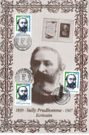 Rare (590/600) " SULLY PRUDHOMME " Sur Encart 1er Jour N°té / Soie De 2007. 3 X N° YT 4088. Edit° A.M.I.S. Parf état FDC - Ecrivains