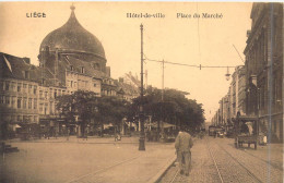 BELGIQUE - Liège - Hôtel De Ville - Place Du Marché - Carte Postale Ancienne - Liège