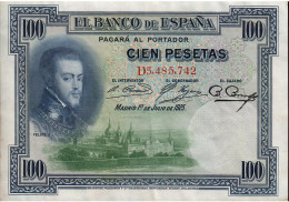 Spain    100 Pesetsa  1928 - 100 Peseten