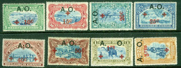 RUANDA URUNDI BELGIAN 1918 AO Overprint Set To 5f + 5f (eight Stamps) Mounted Mint SG 23-30 - Unused Stamps