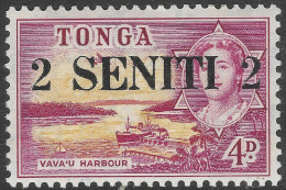 Tonga. 1967 New Currency Surcharges. 2s On 4d MH. SG 186 - Tonga (...-1970)