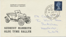 GB 1969 Mammoth Olde Tyme Rallye Sudbury Suffolk On Very Fine Cover - Lettres & Documents