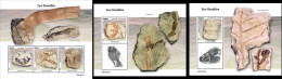 Djibouti 2022, Fossils, 3val In BF+2BF - Fossilien
