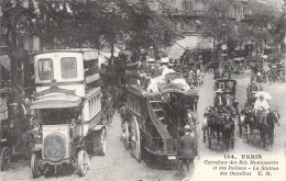 AUTOMOBILE - PARIS - Carrefour Des Bds Montmartre Et Des Italiens - La Station Des Omnibus - Carte Postale Ancienne - Busse & Reisebusse