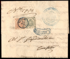 Antichi Stati Italiani - Modena - 40 Cent (17) + 5 Cent (12) - Raccomandata Da Reggio A Castelnuovo Di Sotto Del 6.1.186 - Other & Unclassified