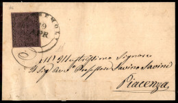 Antichi Stati Italiani - Parma - 25 Cent (4) Isolato Su Parte Di Lettera Da Pontremoli A Piacenza Del 19.4.55 - A. Diena - Other & Unclassified