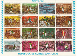 ÄQUITORIAL GUINEA 1974 Napoleon I 0.05 - 70 E., Gestempelter Kab.-Kleinbogensatz - Equatoriaal Guinea