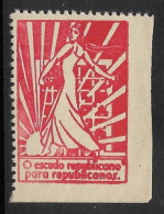 Portugal Ancienne Vignette Politique Republicaine Inspiré La Semeuse France Portugal Political Old Cinderella - Local Post Stamps