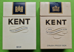 Lot 2 Anciens PAQUETS De CIGARETTES Vide - KENT - Vers 1980 - Etuis à Cigarettes Vides