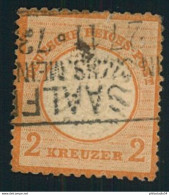 1872, BRUSTSCHILD: 2 Kreuzer Gr. Schild, Gestempelt, Befund Sommer BPP - Michel 24 (3.200,-) - Usati