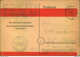 1945, Britische Zone Behelfspostkarte Gebraucht "(24) RENDBURG 10.8.4 - Other & Unclassified
