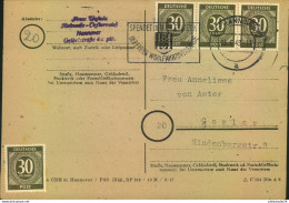 1948, 23.6.-11: 10-fach Karte Mit MeF Ab HANNOVER - Erste Leerung - Other & Unclassified