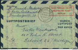 1949, Luftpostleichtbrief 100 Pf. In Type II, Gebraucht - Altri & Non Classificati