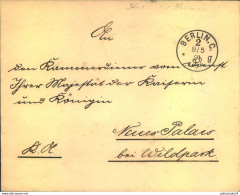 1891, Königliche Angelegenheit („K.A.“) Ab BERLIN. C.2 An „An Den Kammerdiener Vom Dienst Ihrer Majestät Der Kaiserin Un - Briefe U. Dokumente