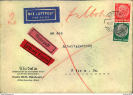 1936, Rohrpost Fernbrief Ab BERLUN-SCHÖNEBER Nach Riesa. - Storia Postale