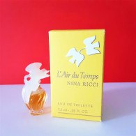 Miniatures De Parfum  L'AIR DU TEMPS De NINA RICCI  2 Colombes  EDT  2.5  Ml + Boite - Miniatures Femmes (avec Boite)