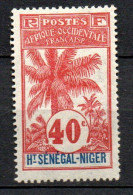 Col33 Colonie Haut Sénégal & Niger N° 11 Neuf X MH Cote : 14,00€ - Unused Stamps