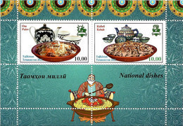 Tajikistan 2021 . National  Dishes . S/S - Tajikistan