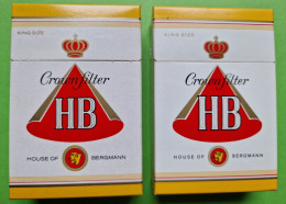 Lot 2 Anciens PAQUETS De CIGARETTES Vide - HB - Vers 1980 - Etuis à Cigarettes Vides