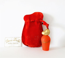 Miniatures De Parfum  DECI DELÀ  Orange Et  Dorée  De NINA RICCI  + Pochette Velours Orange - Miniatures Femmes (avec Boite)