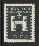 Portugal Vignette Touristique Portalegre Alentejo Festas Centenárias 1950 Fêtes Centenaires Centenary Parties Cinderella - Ortsausgaben