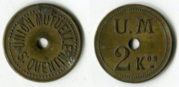 N93-0749 - Monnaie De Nécessité - Saint-Quentin - Union Mutuelle - U.M. - 2 Kos - Monétaires / De Nécessité