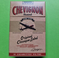 Ancien PAQUET De CIGARETTES Vide - CHEVIGNON - Avion - Vers 1980 - Etuis à Cigarettes Vides