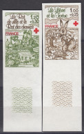 FRANCE : 1978 - CROIX ROUGE N° 2024/2025 NON DENTELE NEUFS ** LUXE SANS CHARNIERE - 1971-1980