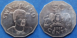 SWAZILAND - 50 Cents 2007 "coat Of Arms" KM# 52 King Msawati III (1986) - Edelweiss Coins - Swazilandia