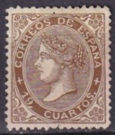 ESPAGNE - 19 C. Brun De 1866 FAUX - Unused Stamps