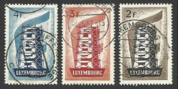 1956 Lussemburgo Luxembourg  EUROPA CEPT EUROPE  Serie Di 3 Valori USATA TORRE TOWER - 1956