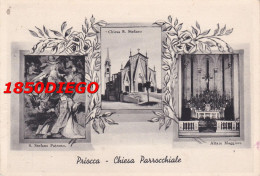 PRIOCCA - CHIESA PARROCCHIALE - MULTIVEDUTE F/GRANDE VIAGGIATA  1943 - Cuneo