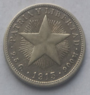 10 Centavos 1915 Cuba Silver Rare - Cuba