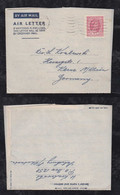 Rhodesia Nyasaland 1956 Aerogramme Stationery Air Letter SALISBURY To KLEVE Germany - Rhodesien & Nyasaland (1954-1963)