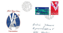 Norway 1970 25th Liberation Anniversary. Mi 606 - 607    FDC - Briefe U. Dokumente