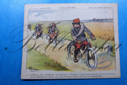 Cyclistes  Militaire  Illustrateur Artist A.Guillaume  Alcool De Menthe De Ricolès - Sport