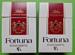 Lot 2 Anciens PAQUETS De CIGARETTES Vide - FORTUNA - Vers 1980 - Estuches Para Cigarrillos (vacios)