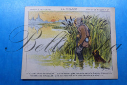 La Chasse .Jacht  Illustrateur Artist A.Guillaume  Alcool De Menthe De Ricolès - Sport