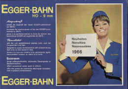 Catalogue EGGER BAHN 1966 Neuheiten HOe 9 Mm Silberpfeil HOe  9 Mm - En Allemand, Français Et Anglais - Deutsch