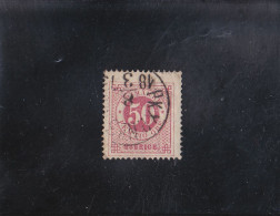 50 ORE ROSE OBLITéRé DENT. 14 1/4  N° 24 CAT B YVERT ET TELLIER 1877-85 - Oblitérés
