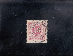 50 ORE ROSE OBLITéRé DENT. 14 1/4  N° 24 CAT B YVERT ET TELLIER 1877-85 - Oblitérés