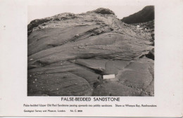 REAL PHOTO POSTCARD - FALSE-BEDDED SANDSTONE - WEMYSS BAY   - RENFREWSHIRE - SCOTLAND - Renfrewshire