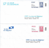 Nouveau PERF Timbre Bleu : PAP REPONSE MARIANNE L'ENGAGEE. LE JOUR DU SEIGNEUR - PAP : Antwoord /Marianne L'Engagée