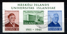 ISLAND Block 3, Bl.3 Canc. - Universität, University, Université - ICELAND / ISLANDE - Blocks & Sheetlets