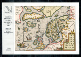 ISLAND Block 6, Bl.6 Canc. - NORDIA '84, Landkarte, Map, Carte - ICELAND / ISLANDE - Blokken & Velletjes