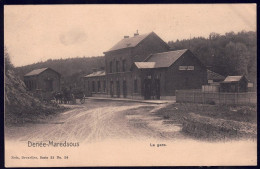 +++ CPA - DENEE - MAREDSOUS - La Gare - Attelage Cheval   // - Anhée