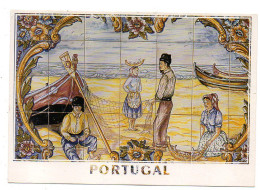 Pêche --Portugal--1995--Azulejos Portugueses --Painel Representando Pescadores....cachet - Fischerei